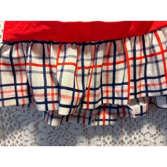 Vintage Sears 60’/70’s Infant Tennis blouse/Dress 18-24 months, Red,Wht & Blue - Picture 3 of 7